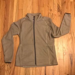 Taupe fleece zip up